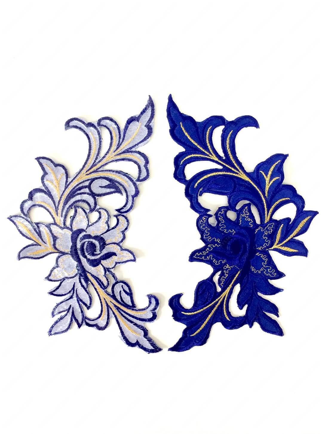 Мереживний лейс Dark Blue HF 22.5х13см
