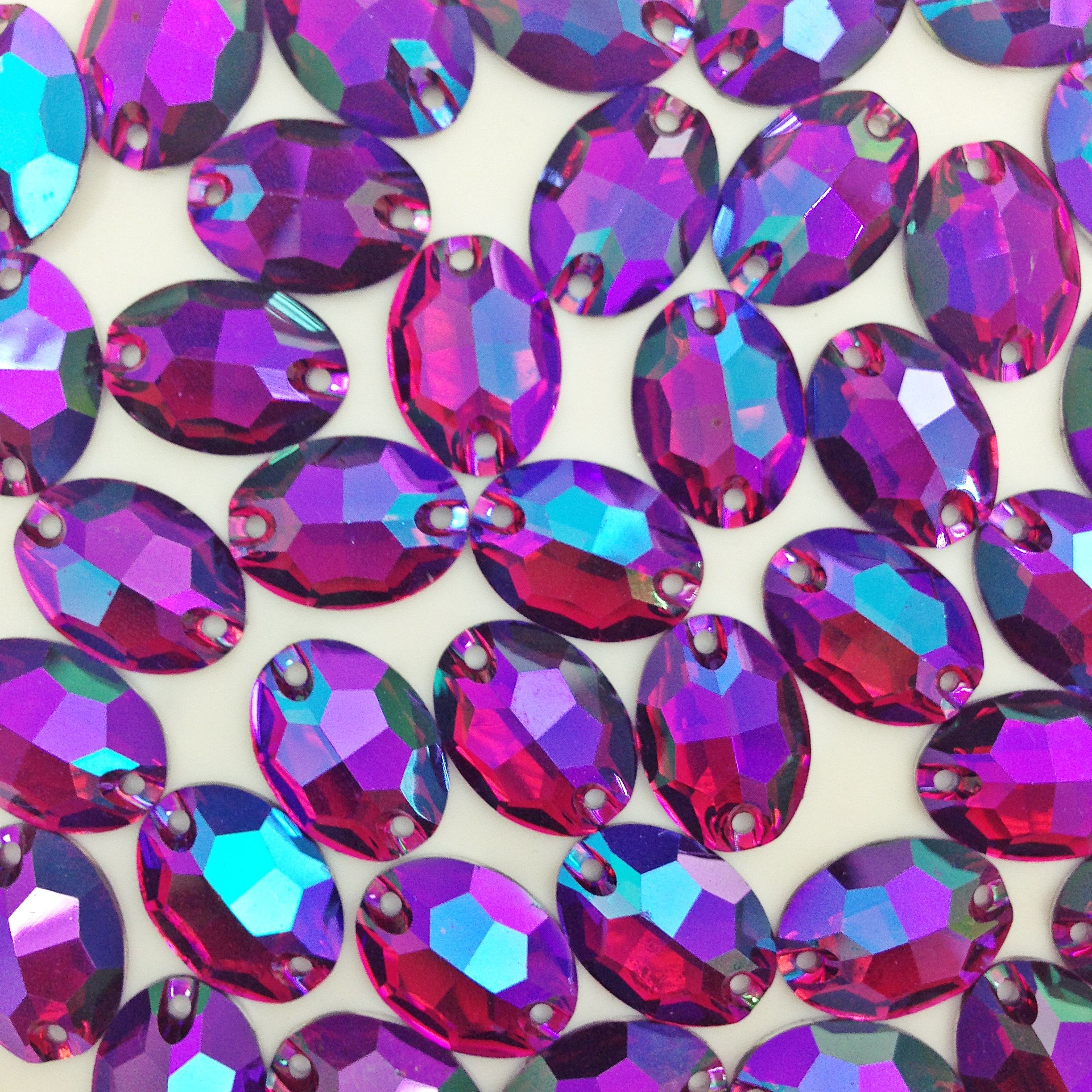 Овал Amethyst AB (синтетическое стекло)
