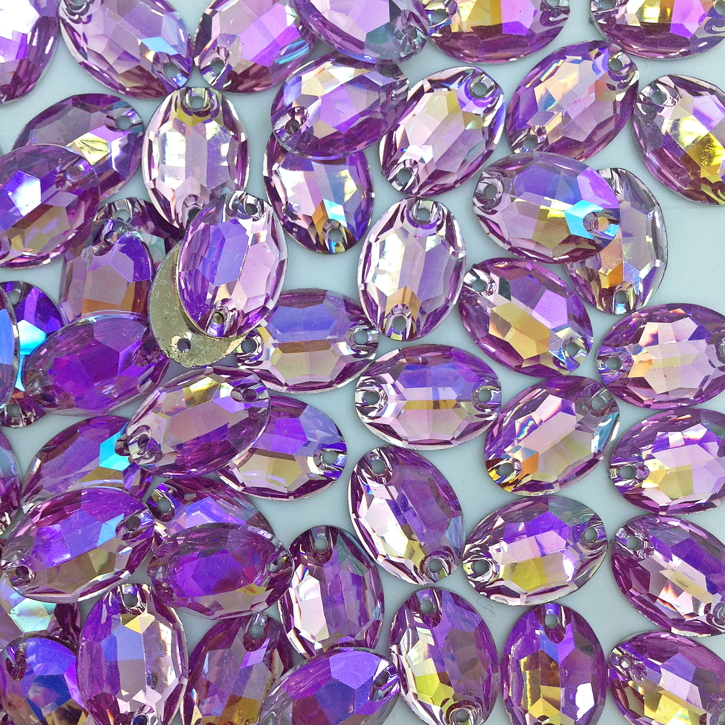Овал Light Amethyst AB (синтетическое стекло)