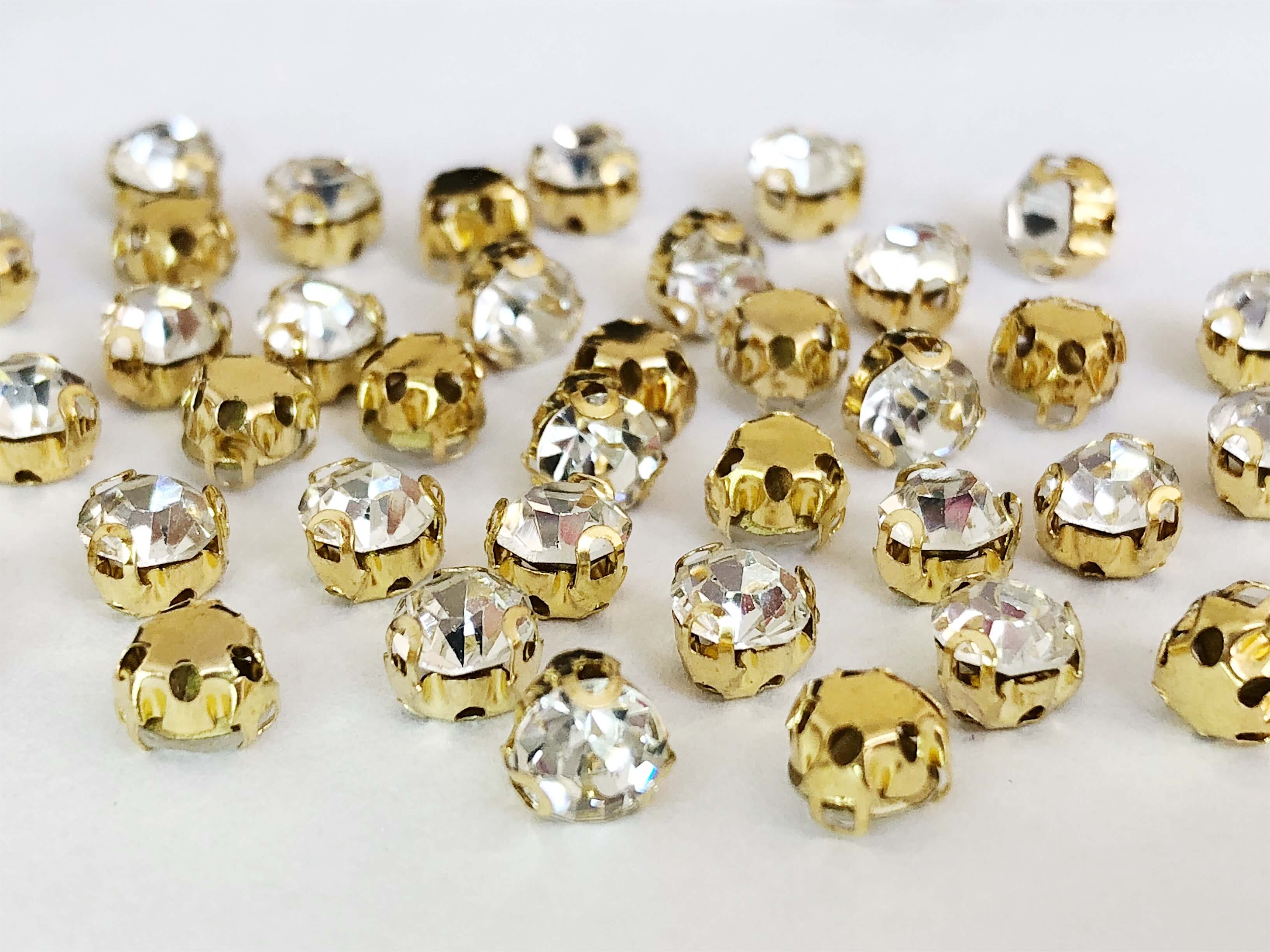 Стрази в цапах Crystal, оправа "дужка"