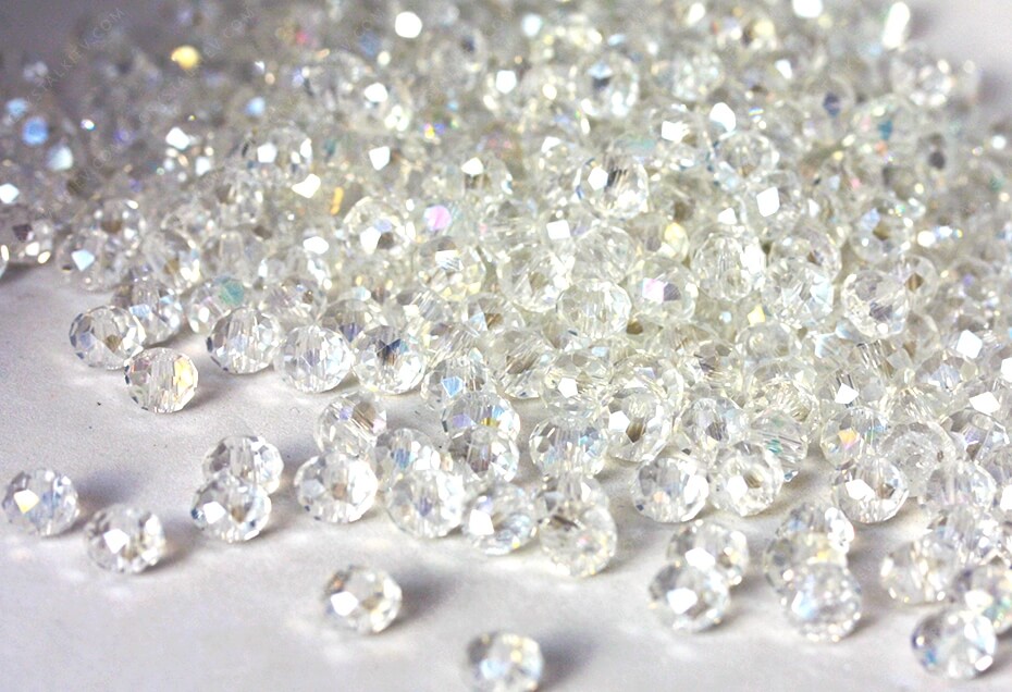Намистина Рондель Crystal AB
