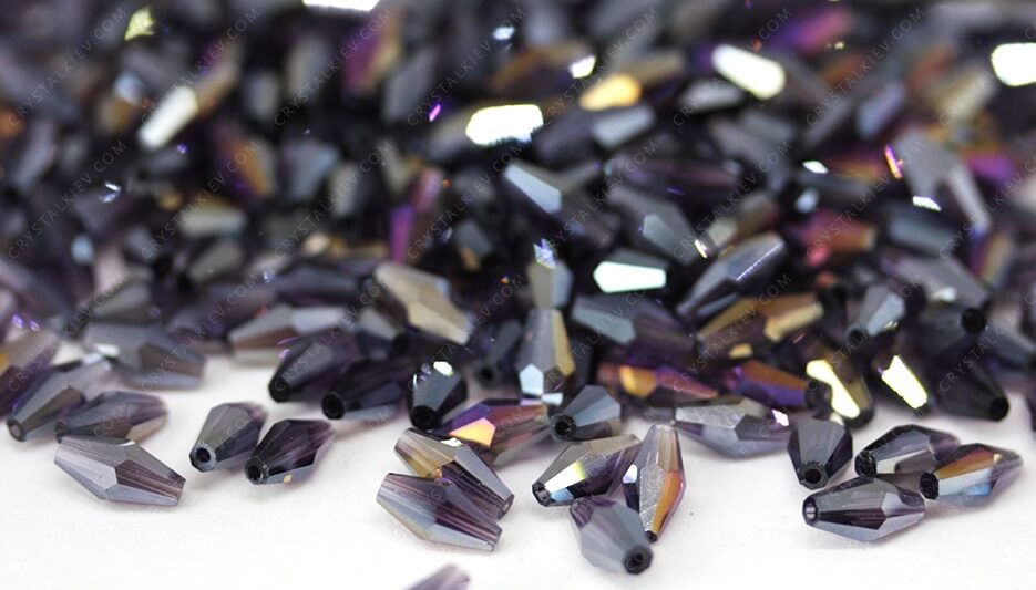 Намистина Ромб Dark Violet AB