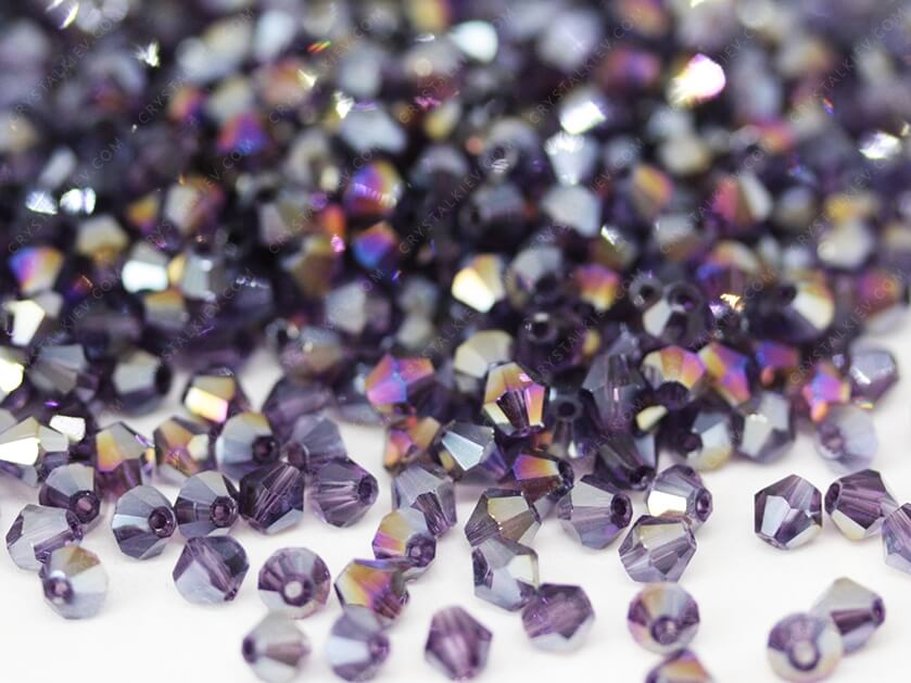 Намистина Біконус Dark Violet AB