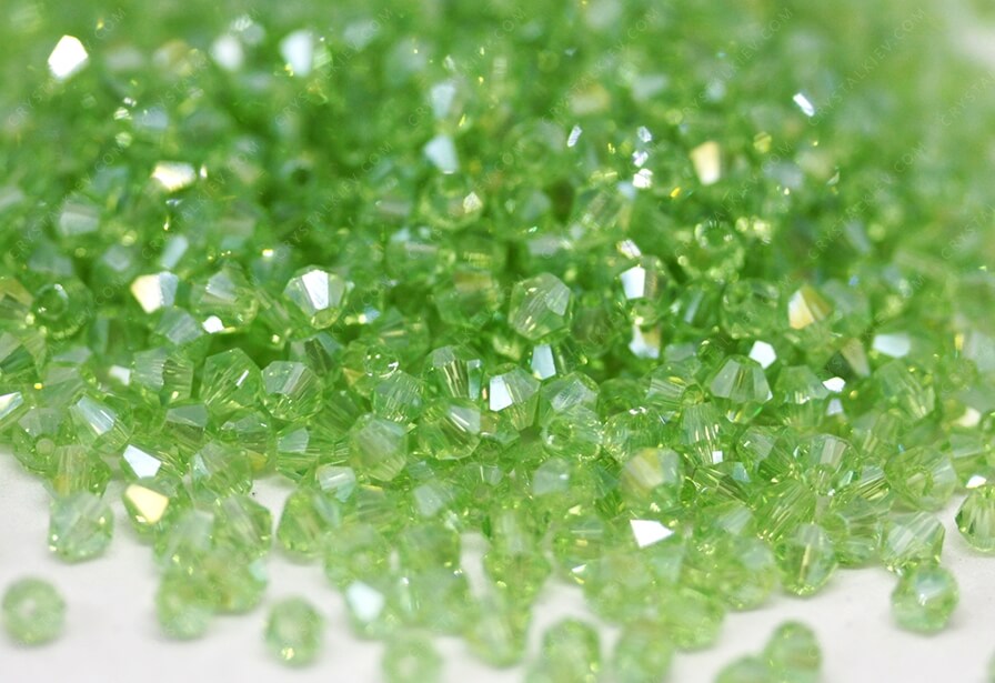 Намистина Бусины Біконуси Peridot AB
