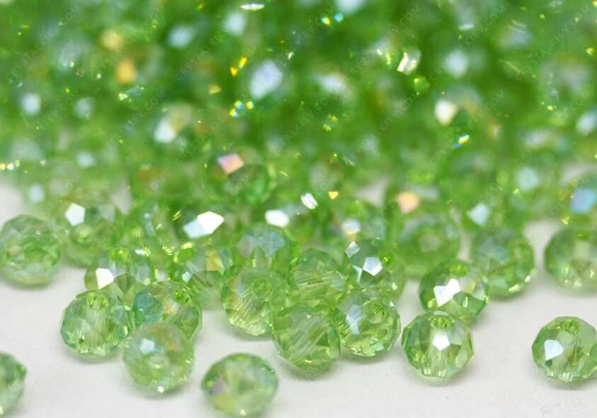 Намистина Рондель Peridot AB