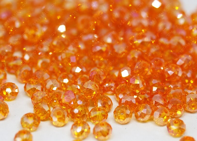 Намистина Рондель Orange AB