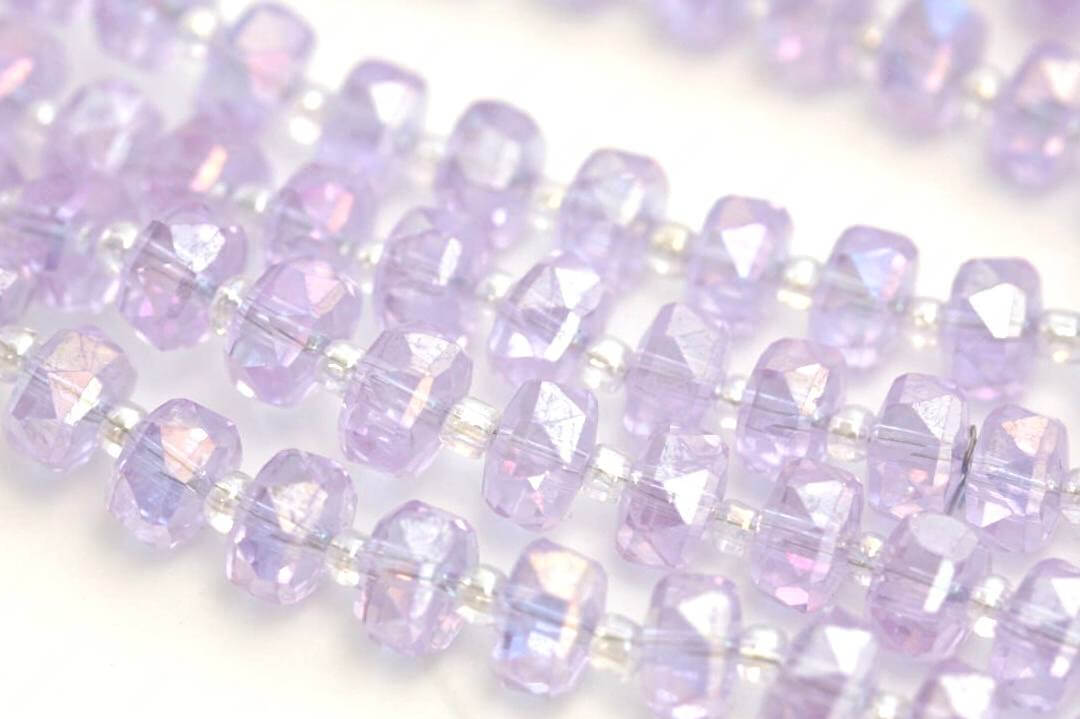 Намистина Плоский Рондель Lavander AB Lux