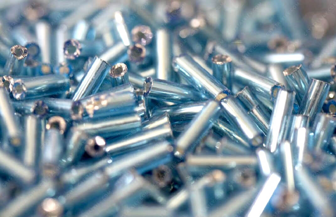 Стеклярус Aqua прямий 6.0mm