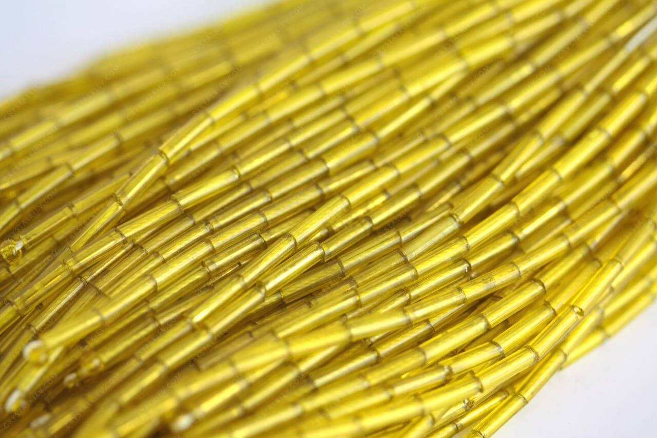 30% SALE! Стеклярус Citrine 6mm прямий