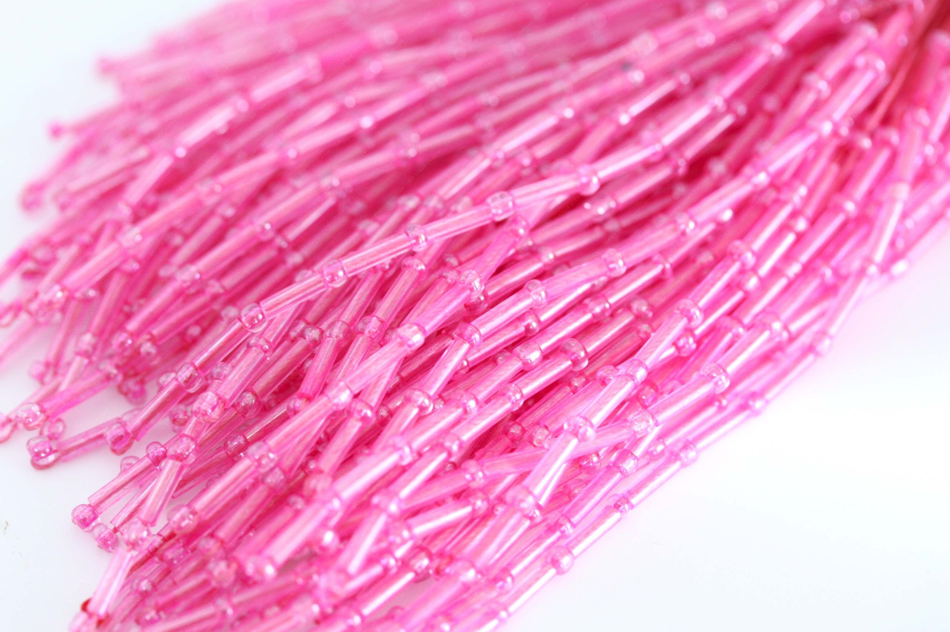 Пучки стекляруса Fuchsia 6mm прямий