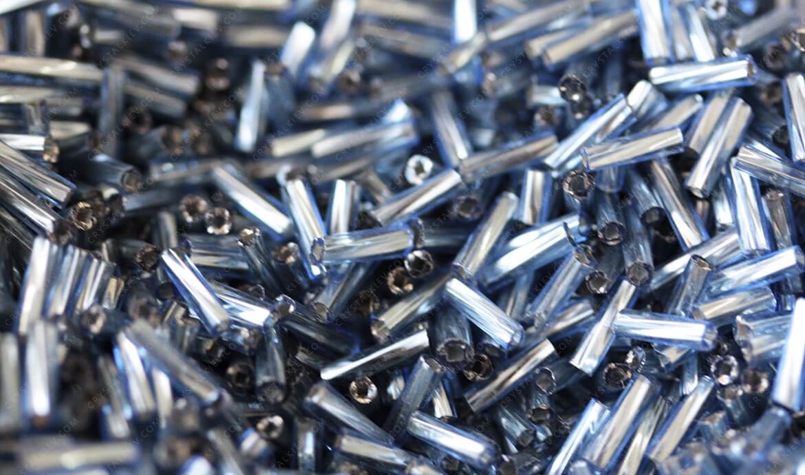 Стеклярус Lt. Sapphire кручений6.0mm