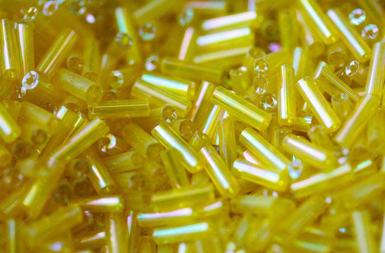 Стеклярус Citrine AB прямий 6.0mm