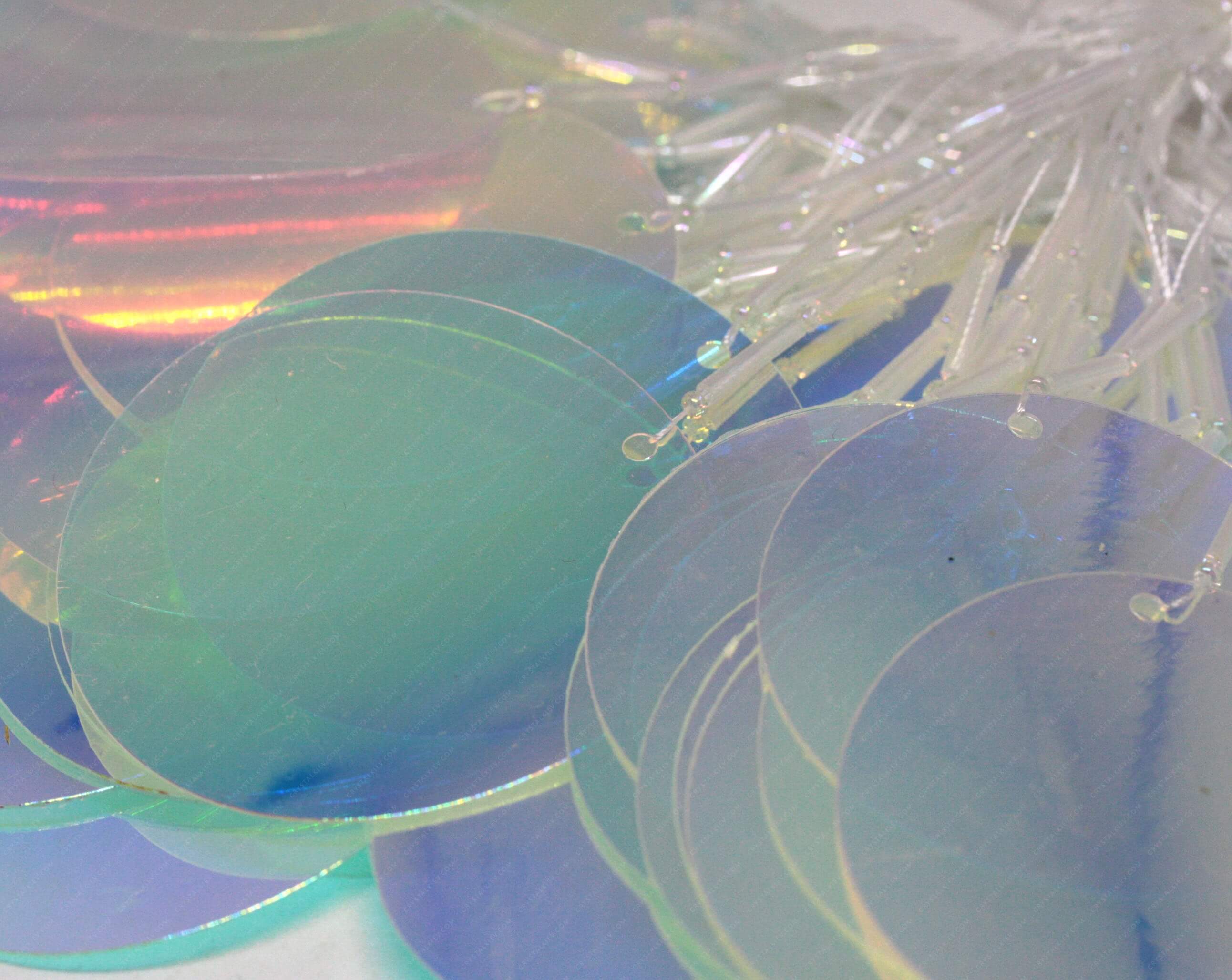 Навіска Crystal AB + Transparent AB паєтка 5см