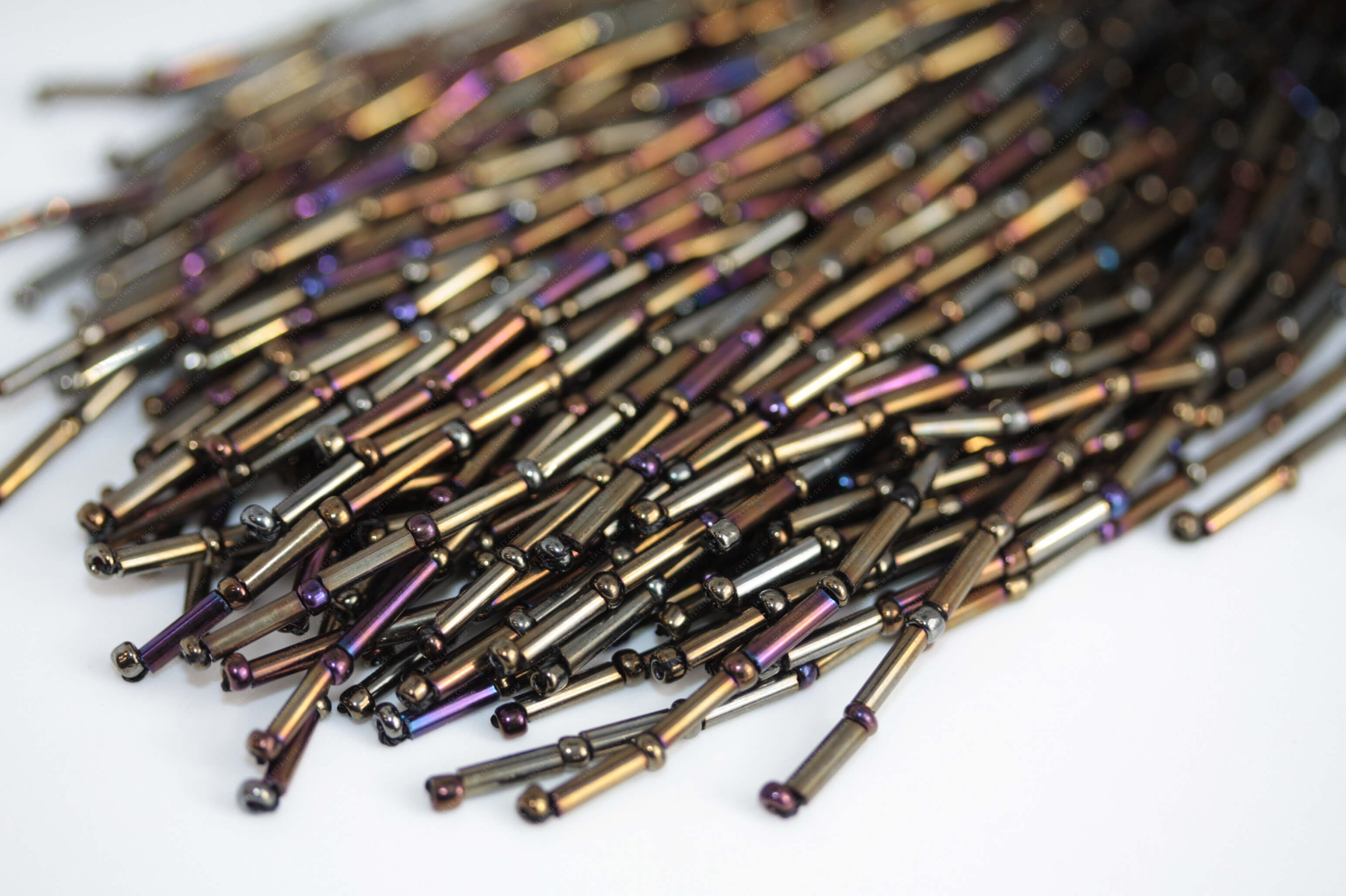 Пучки стекляруса Metalic Dark 6mm прямого