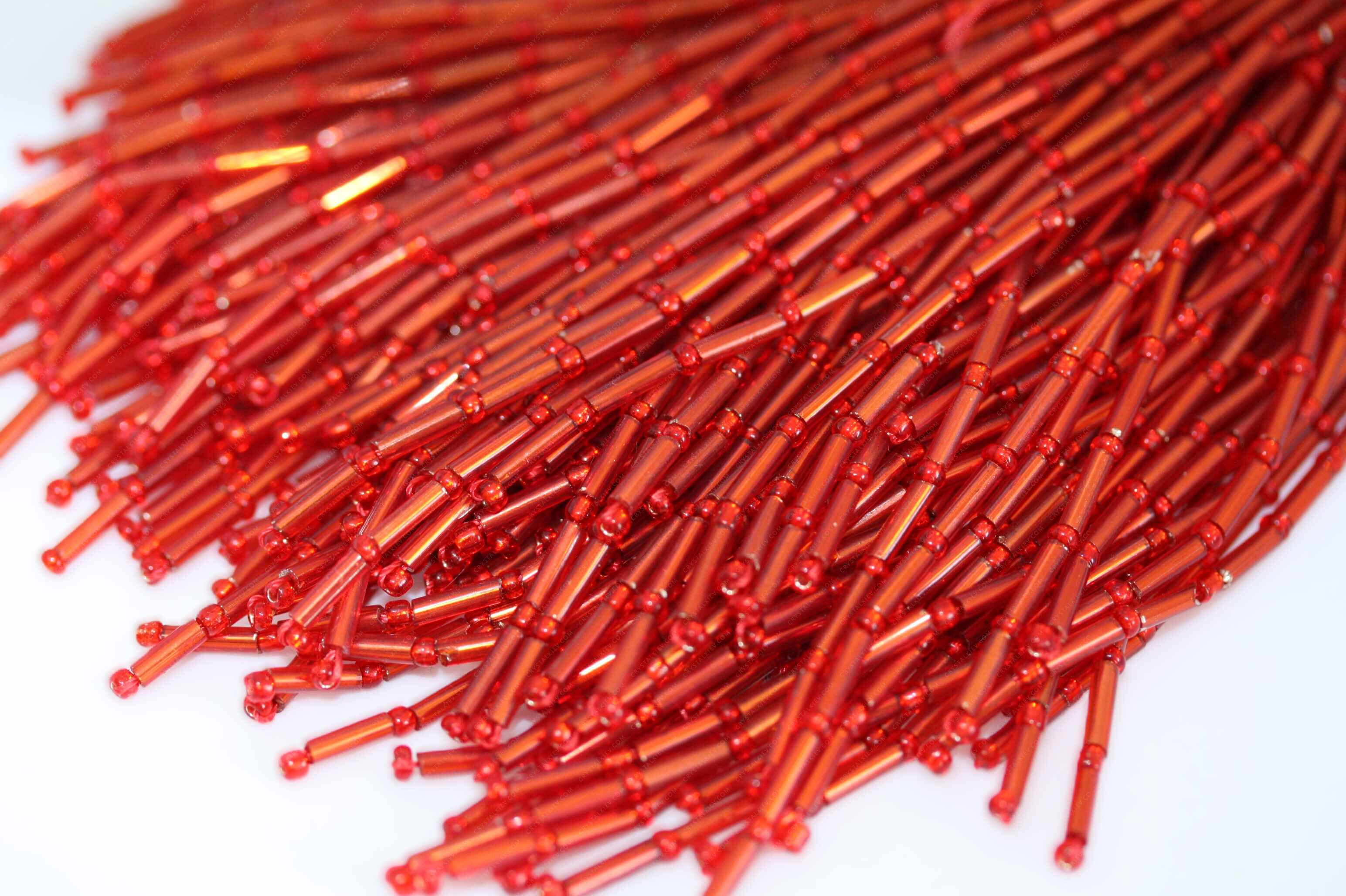 Пучки стекляруса Red 6mm прямий