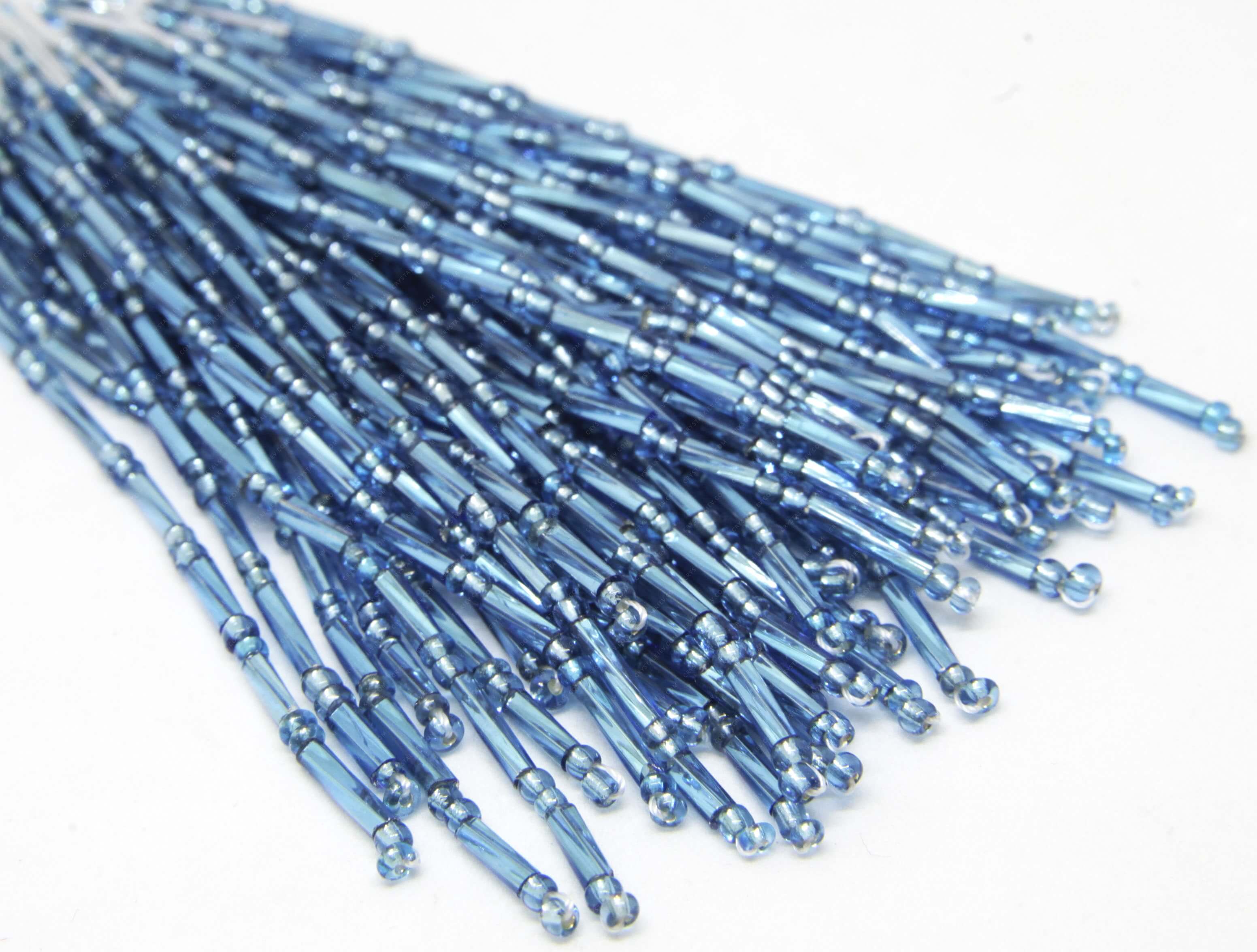 Пучки стекляруса Sapphire 6mm кручений