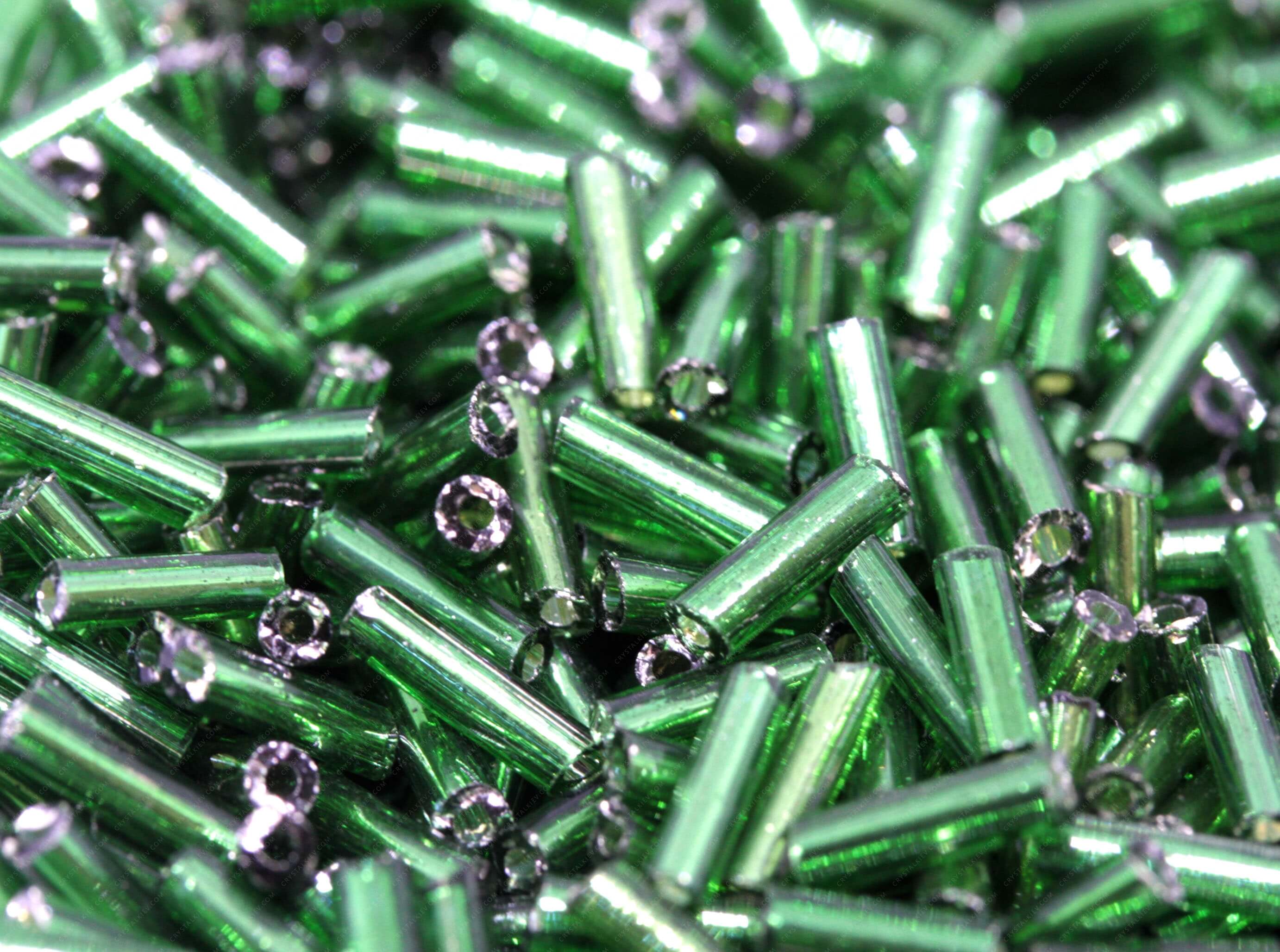 Стеклярус Green прямий 9.0mm