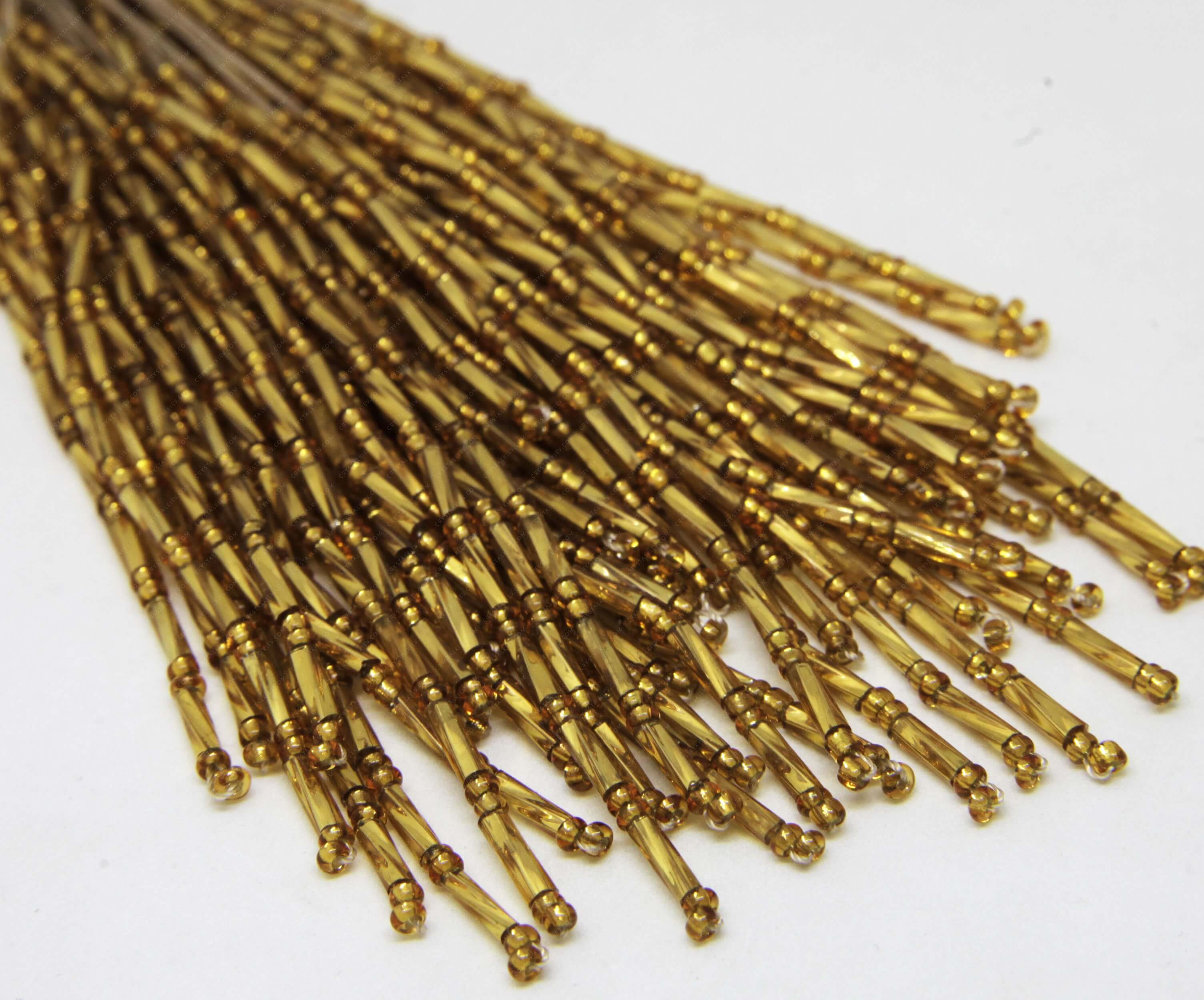 Пучки стекляруса Gold 6mm кручений