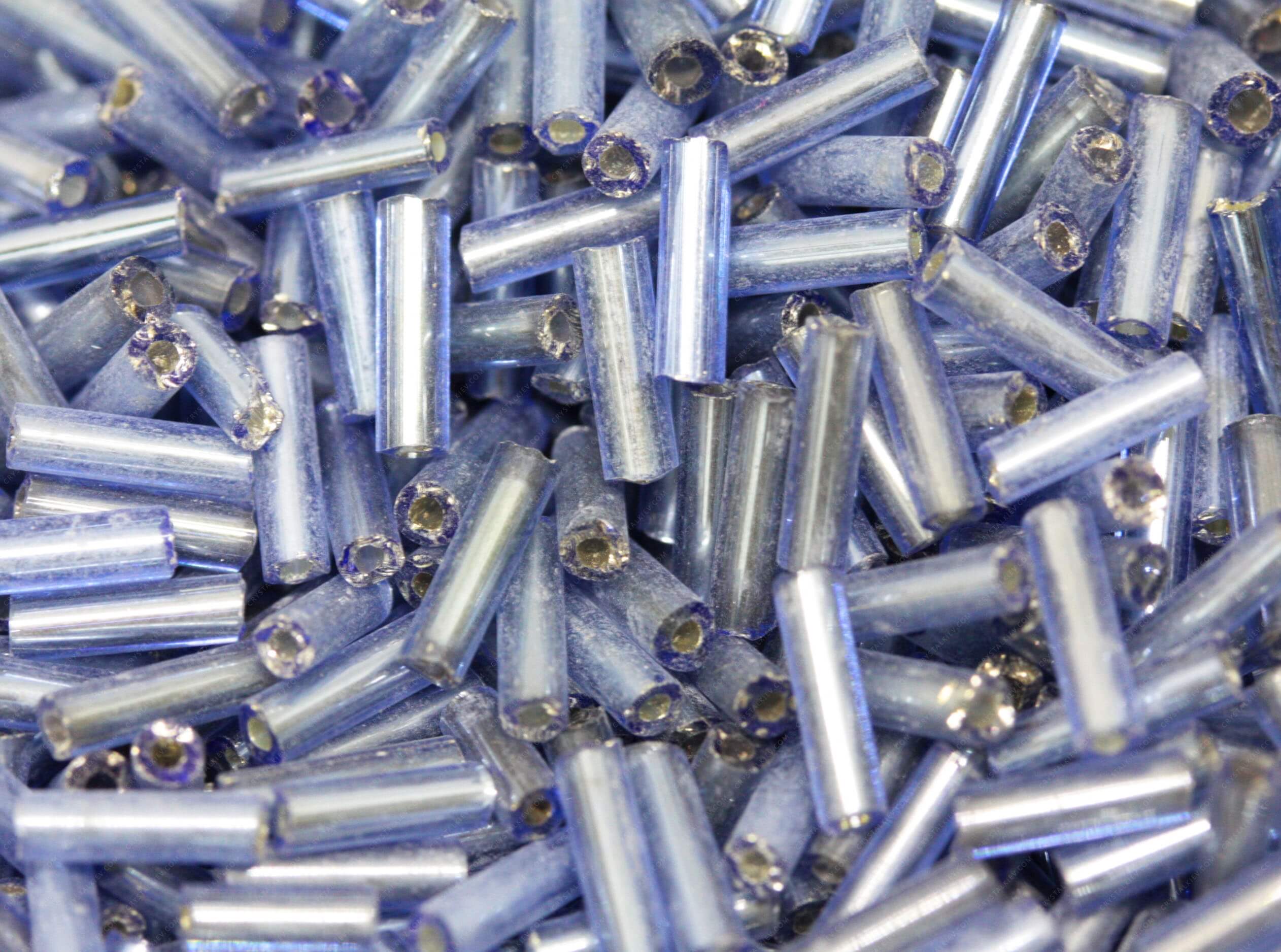 Стеклярус Lt. Sapphire прямий 6mm