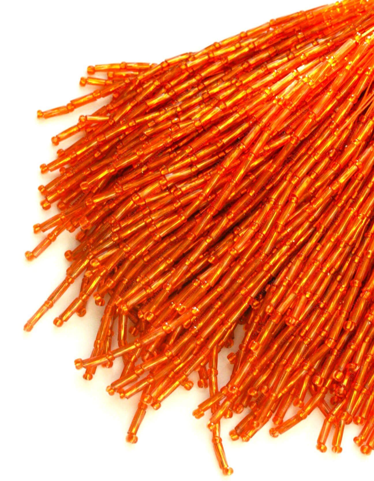 Стеклярус Orange кручений 6mm