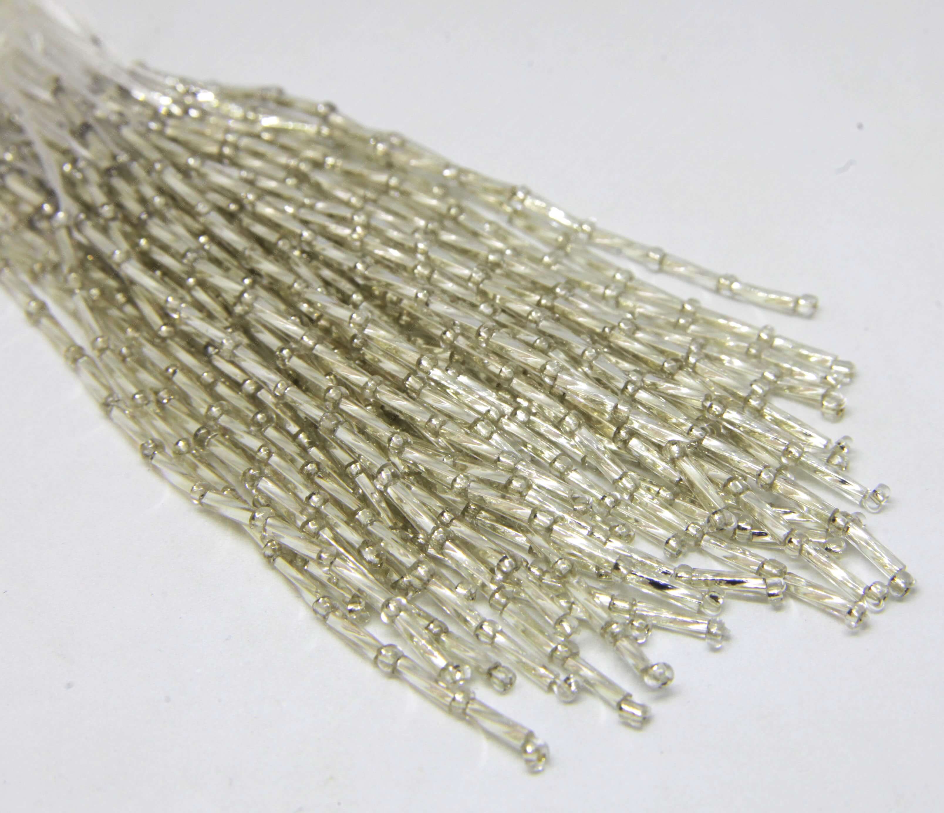 Пучки стеклярусу Silver 6mm кручений