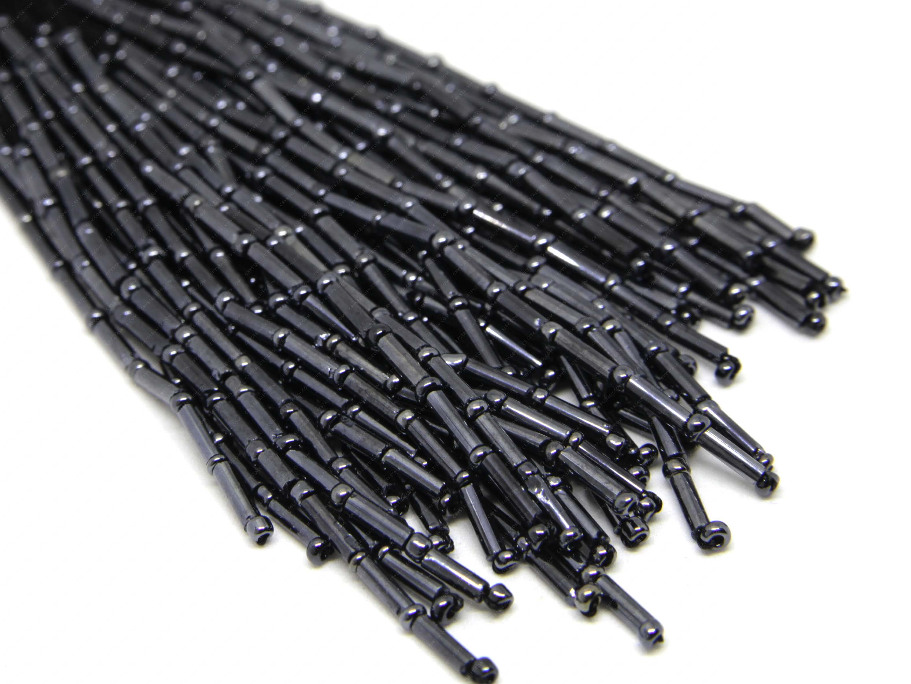 Пучки стекляруса Hematite 6mm прямий