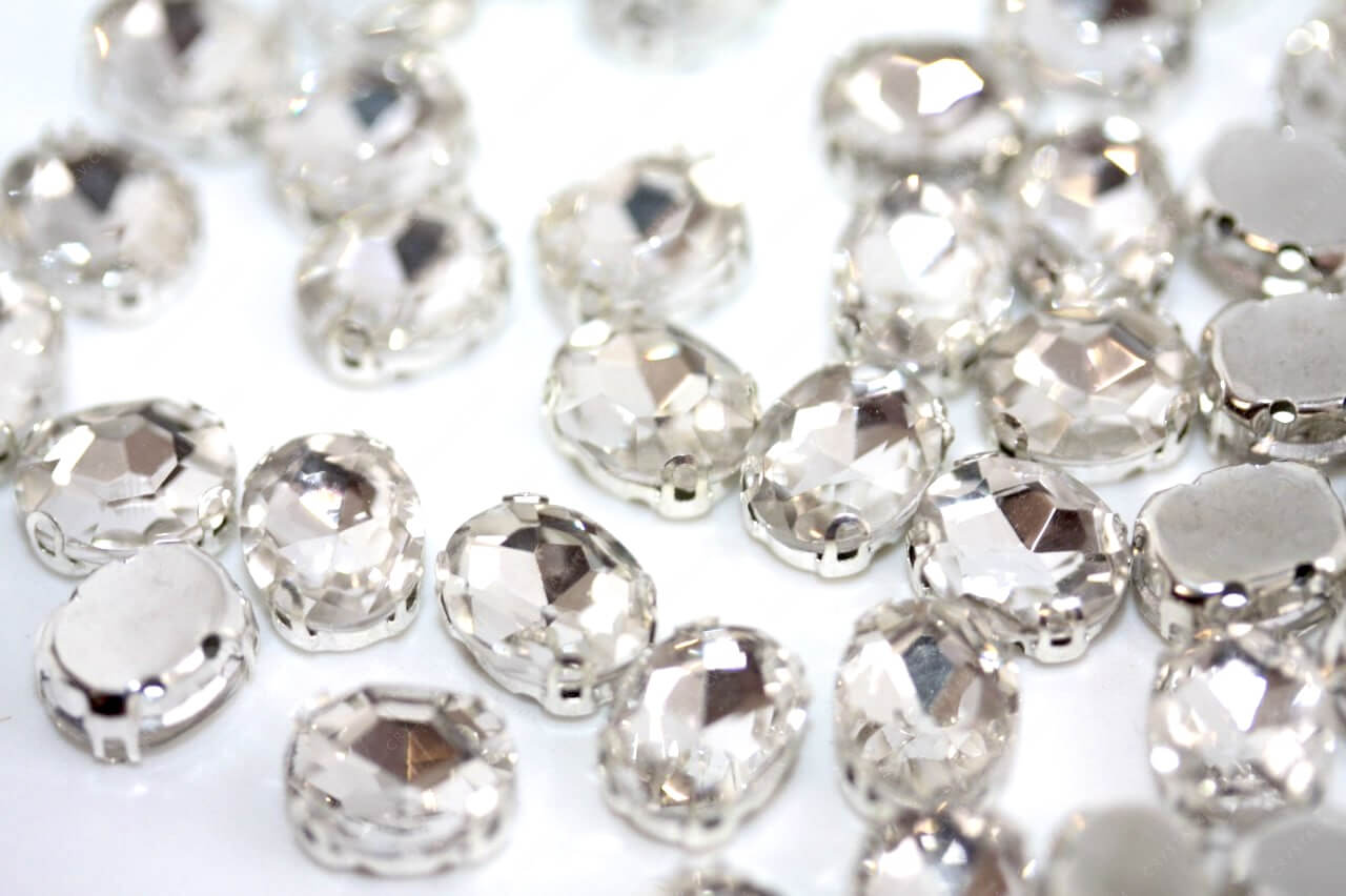 Овал в цапах Crystal 7*10мм