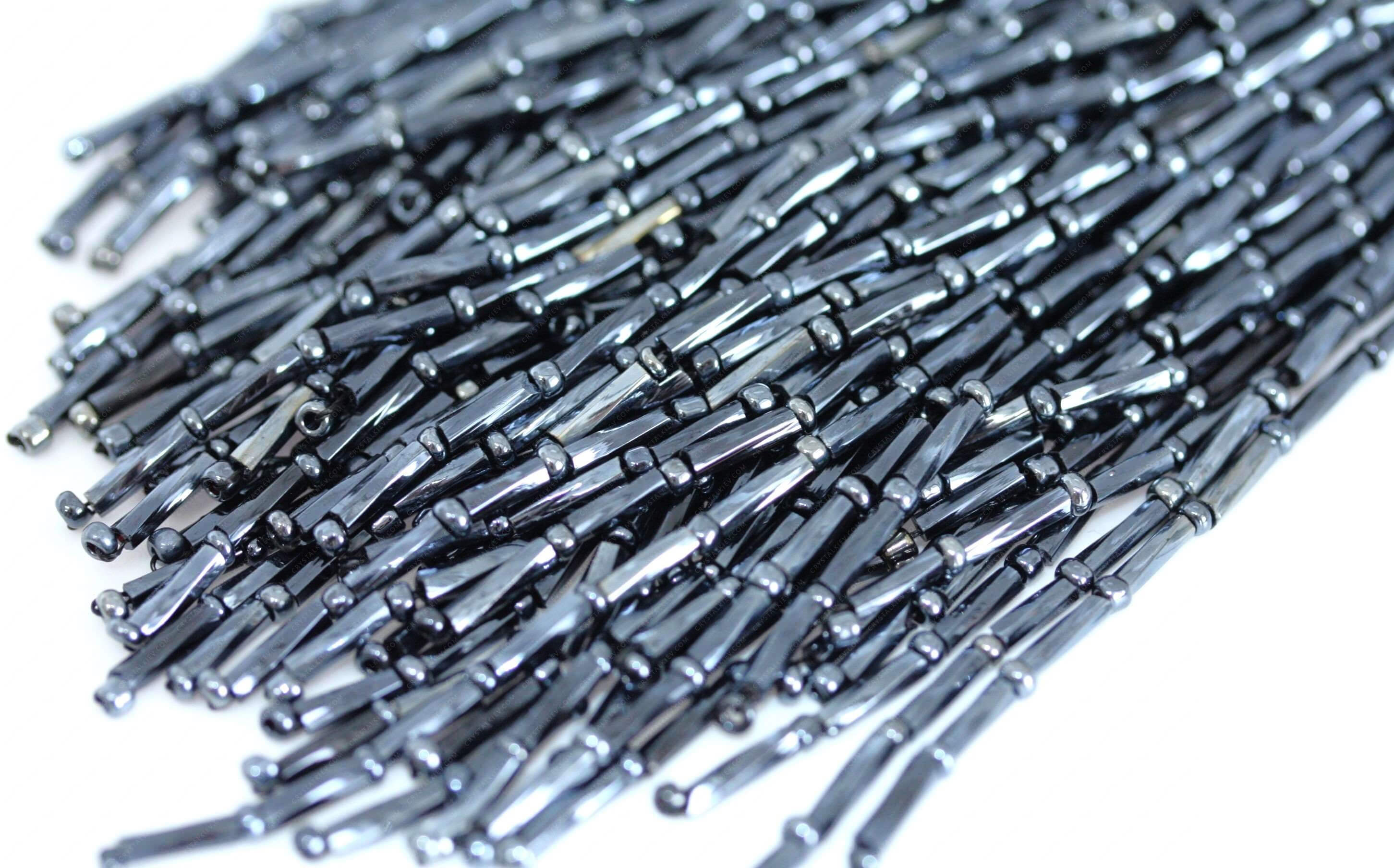 Пучки стекляруса Hematite 6mm кручений