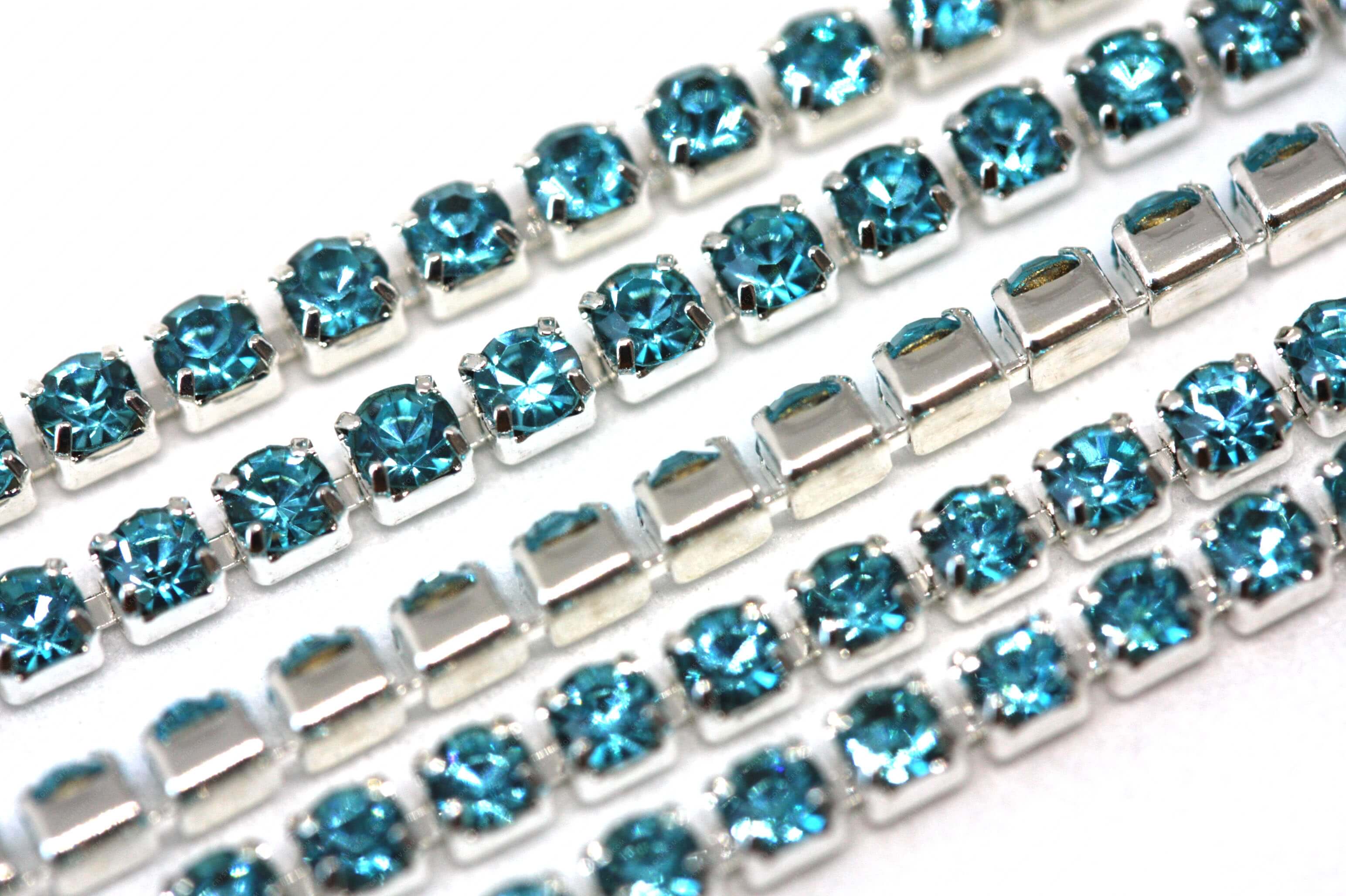 -10% SALE Ланцюг Silver + Aqua (4лапки)